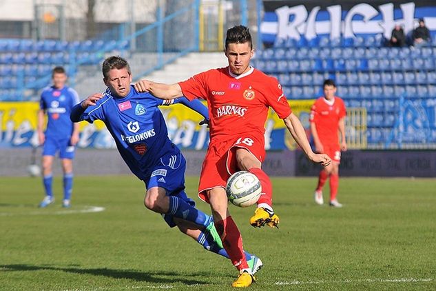 Krystian Nowak nie krył rozczarowania z kolejnej porażki swojego zespołu (fot. RTS Widzew Łódź - widzew.pl)