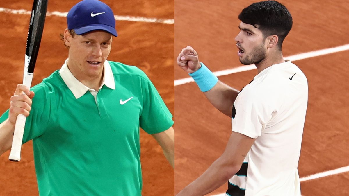   / EPA/MOHAMMED BADRA i EPA/CHRISTOPHE PETIT TESSON / Na zdjęciu: Jannik Sinner i Carlos Alcaraz