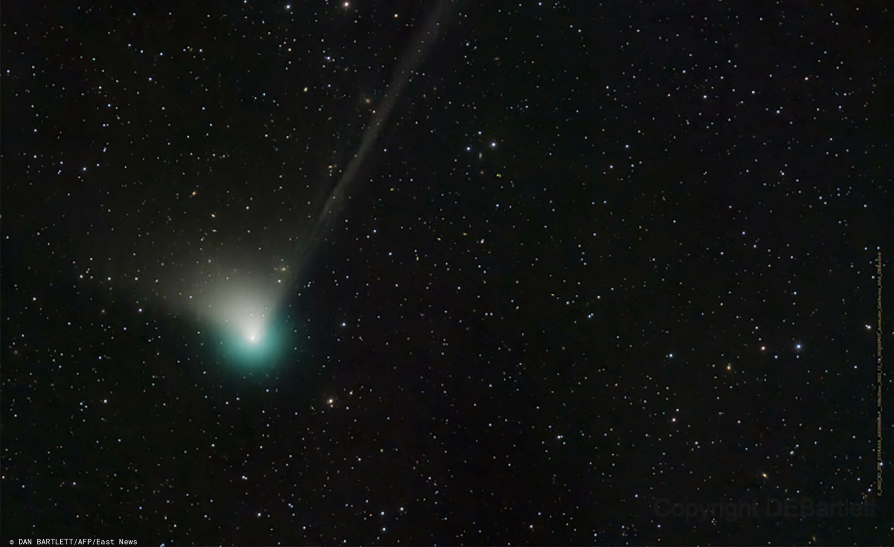 A green comet is hurtling towards the Earth.  The last time it appeared 50,000.  years ago