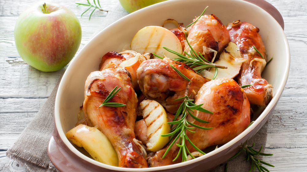 Smażone podudzie z kurczaka bez skóry i panierki