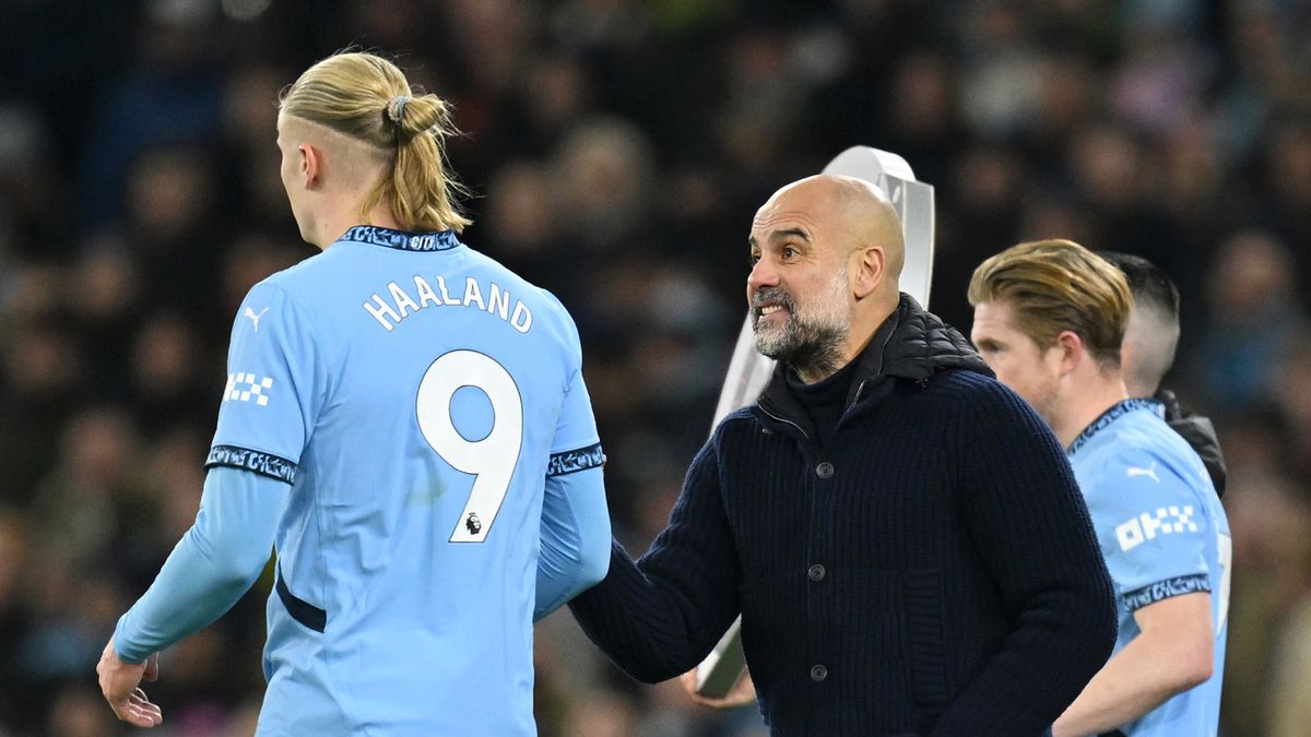 Getty Images / Michael Regan / Pep Guardiola i Erling Haaland