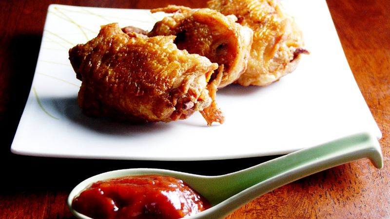 Smażony udziec z kurczaka bez skóry i panierki