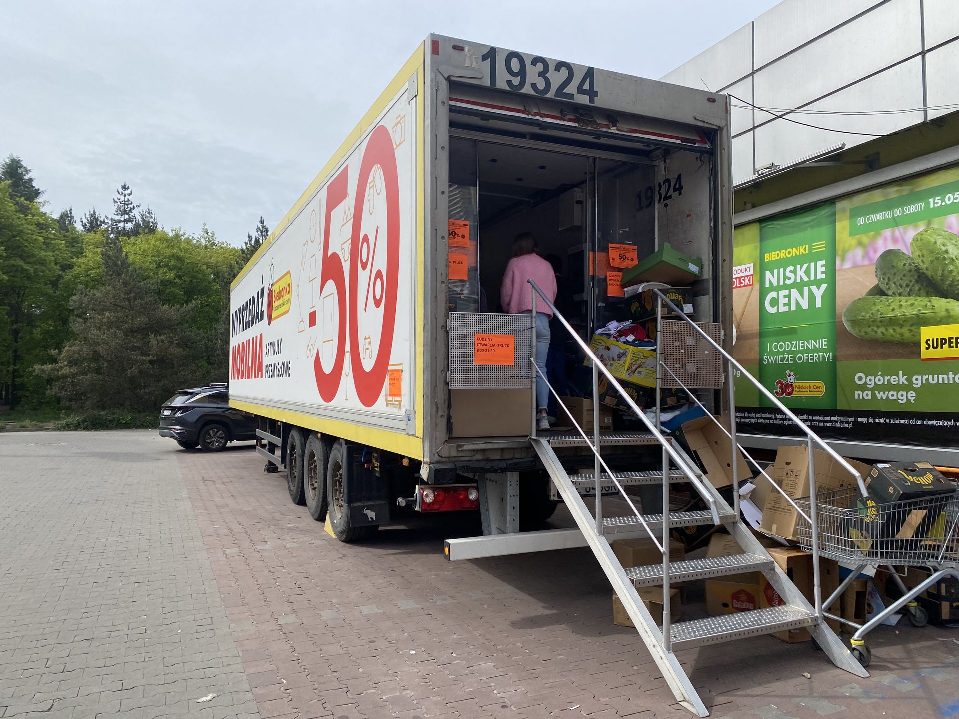 Wyprzedaż mobilna Biedronki w Rudzie Śląskiej

