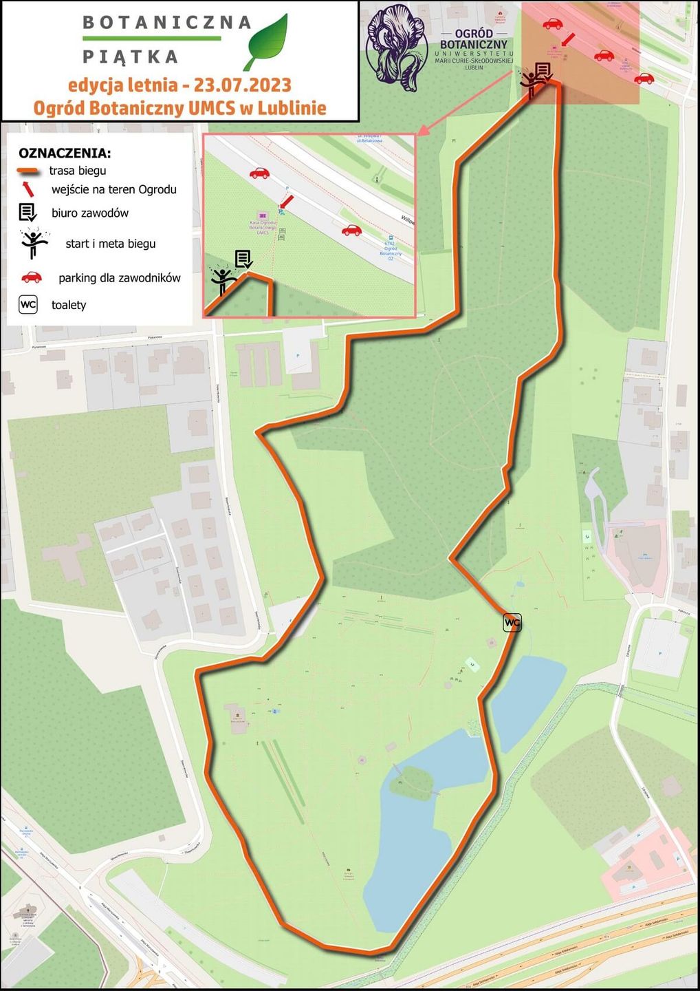 Trasa Biegu Botaniczna 5 Lublin