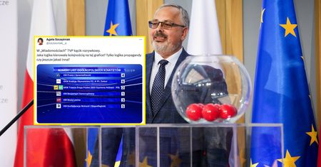 Kuriozalna grafika. Tak TVP podała numery list wyborczych