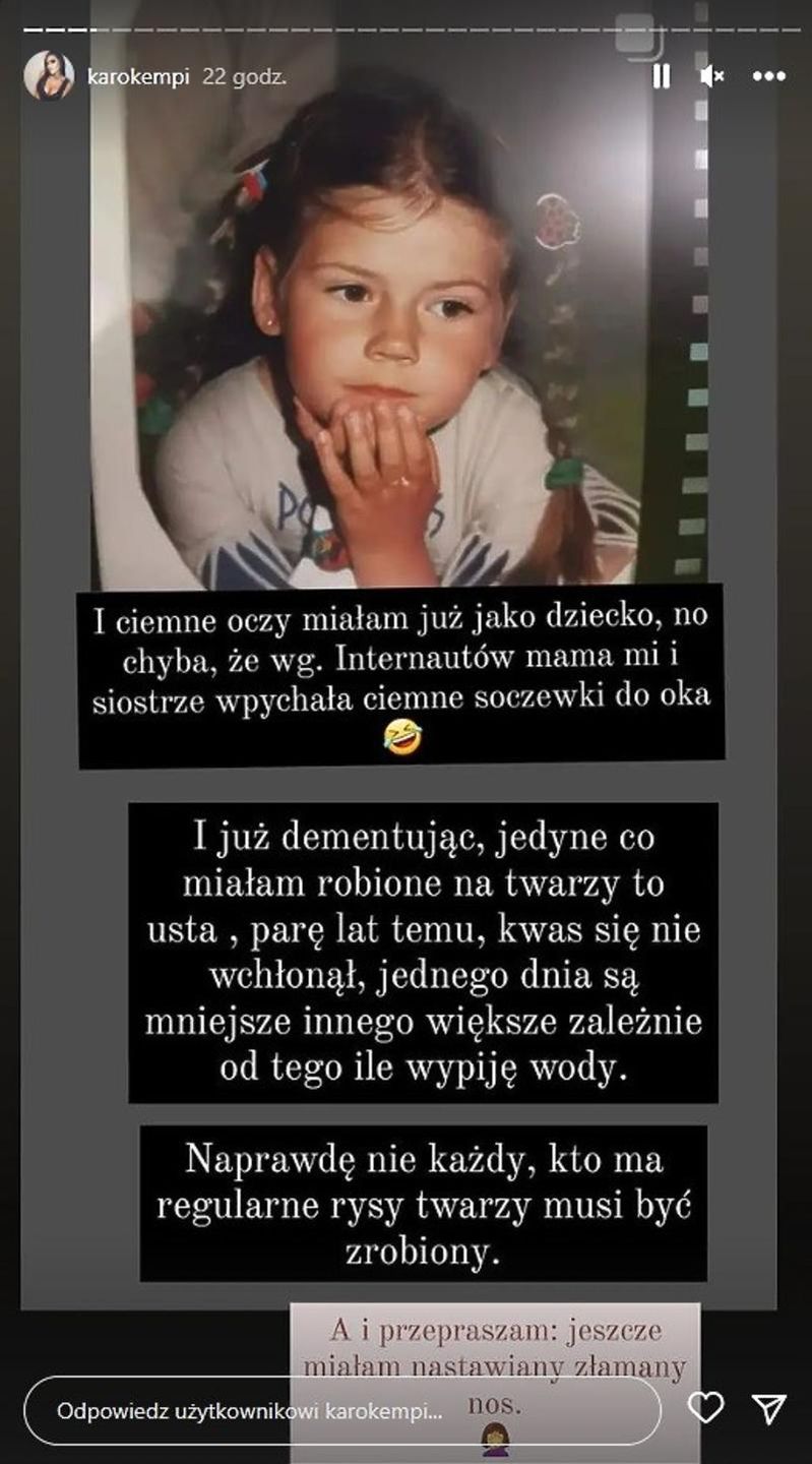 Karolina Kempińska otwiera się przed obserwującymi
