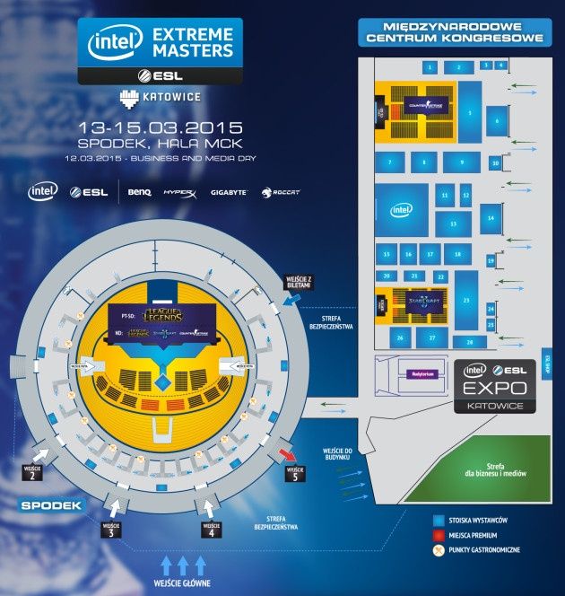 Intel Extreme Masters 2015 stanowiska