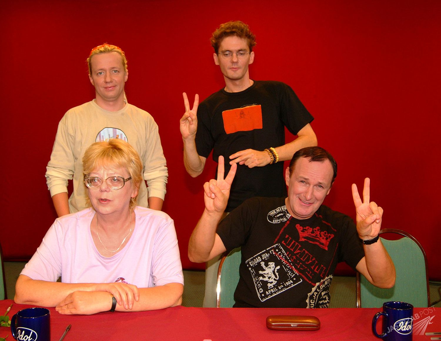 scena z: Kuba Wojewódzki, El¿bieta Zapendowska, Jacek Cygan, Robert Leszczyñski
SK: Polska 2002, Idol, casting do drugiej edycji programu "Idol"
fot. Mikulski/AKPA