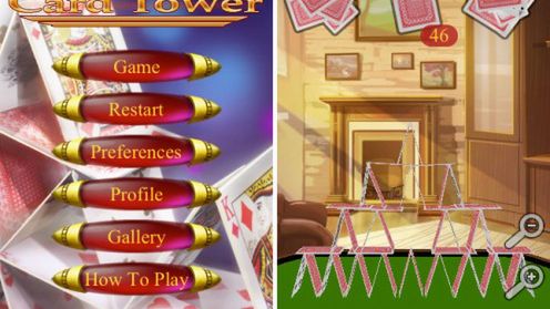 Domek z kart na iPhonie 1