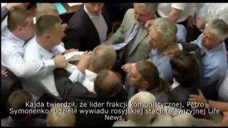 Szarpanina w ukraińskim parlamencie