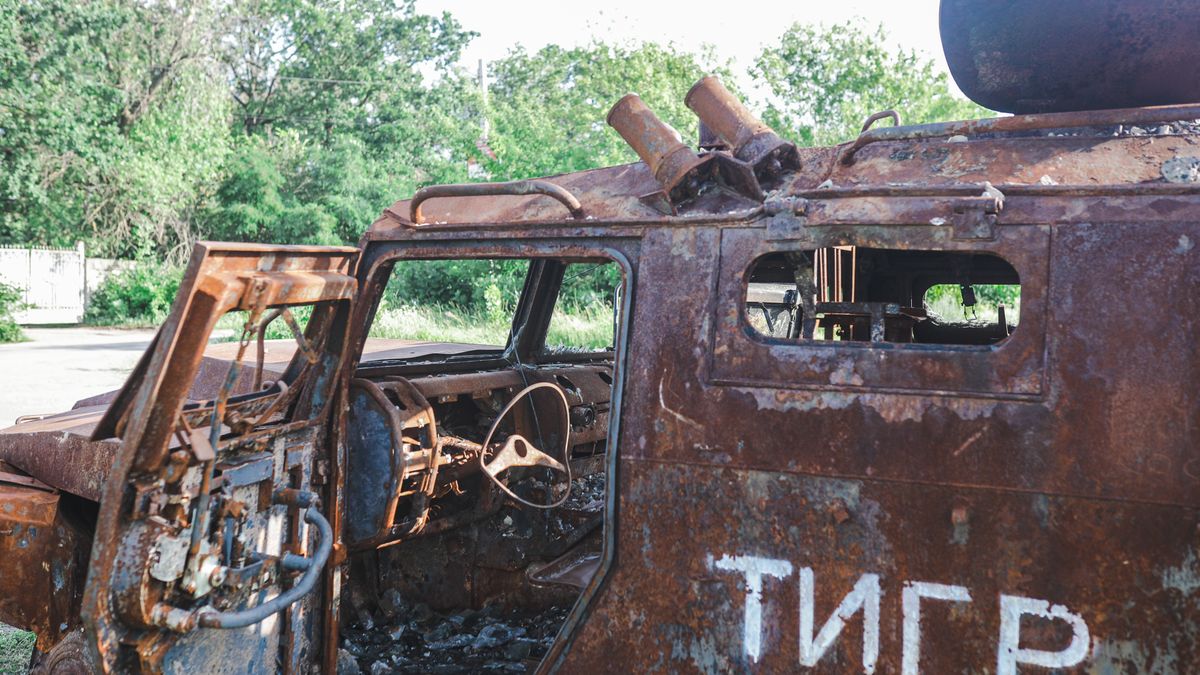 Traces of Russia-Ukraine war in Kharkiv
KHARKIV, UKRAINE - JULY 22: A view of the damaged military vehicle used by Russian forces during the compelling exhibition organized by The War Diaries charity foundation in Kharkiv, Ukraine on July 22, 2023. Destroyed Russian tanks, artifacts of Russian soldiers and various war objects, weapons and machinery are displayed on the streets of the city. Among the items exhibited are a burnt MT-LB (light armored multipurpose transporter), a tank turret, and the remains of a personnel carrier, all adorned with propaganda symbols associated with the political ideology and social practices of the Russian state during the late 20th and early 21st centuries, particularly during Vladimir Putin's rule. This political ideology is referred to as 'Ruscism,' a term coined by scholars, politicians, and publicists, combining the words 'Russian' and 'fascism' to describe the nature of these practices. (Photo by Gian Marco Benedetto/Anadolu Agency via Getty Images)
Anadolu
artifacts, burnt mt-lb, destroyed russian tanks, early 21st centuries, fascism., july 22, late 20th, light armored multipurpose transporter, personnel carrier, politicians, propaganda symbols, publicists, remains, ruscism, russian, russian fascism, russian soldiers, russian state, russism, scholars, tank turret, term, the war diaries charity foundation, war machines