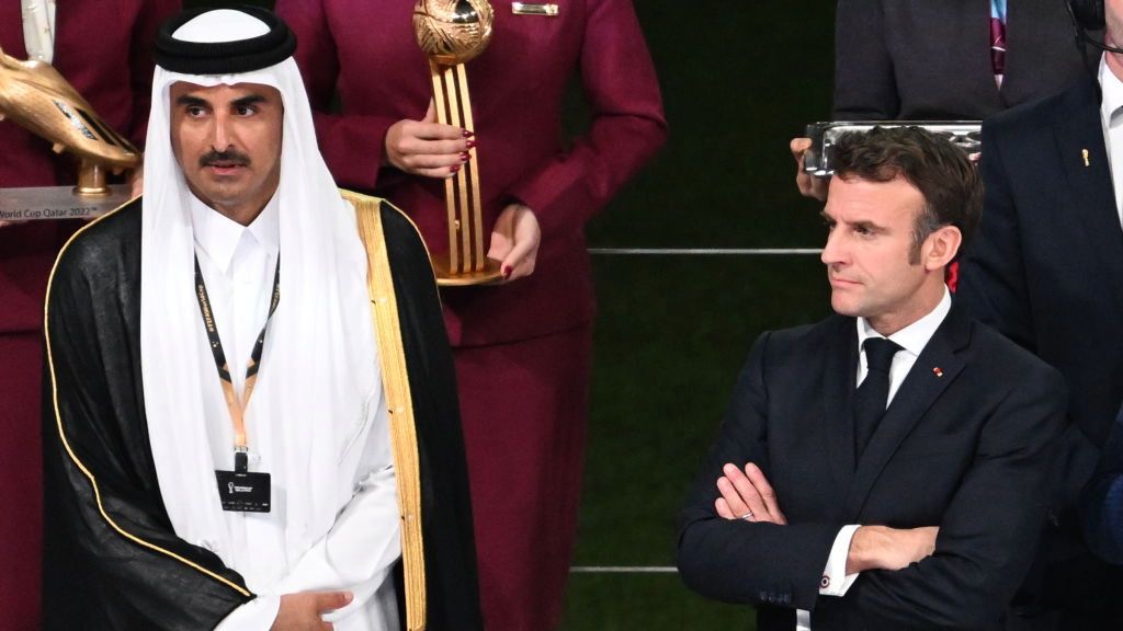 Emir Kataru oraz Emmanuel Macron