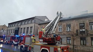 Pożar budynku przy ul. Kilińskiego we Włocławku