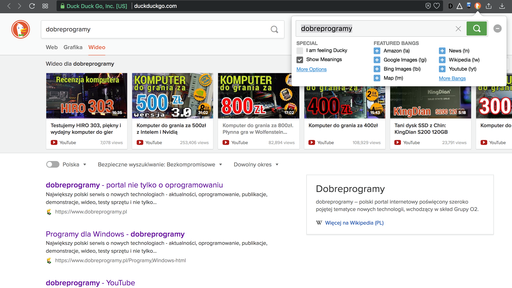 DuckDuckGo (dla Chrome, Firefox, Edge i inne)