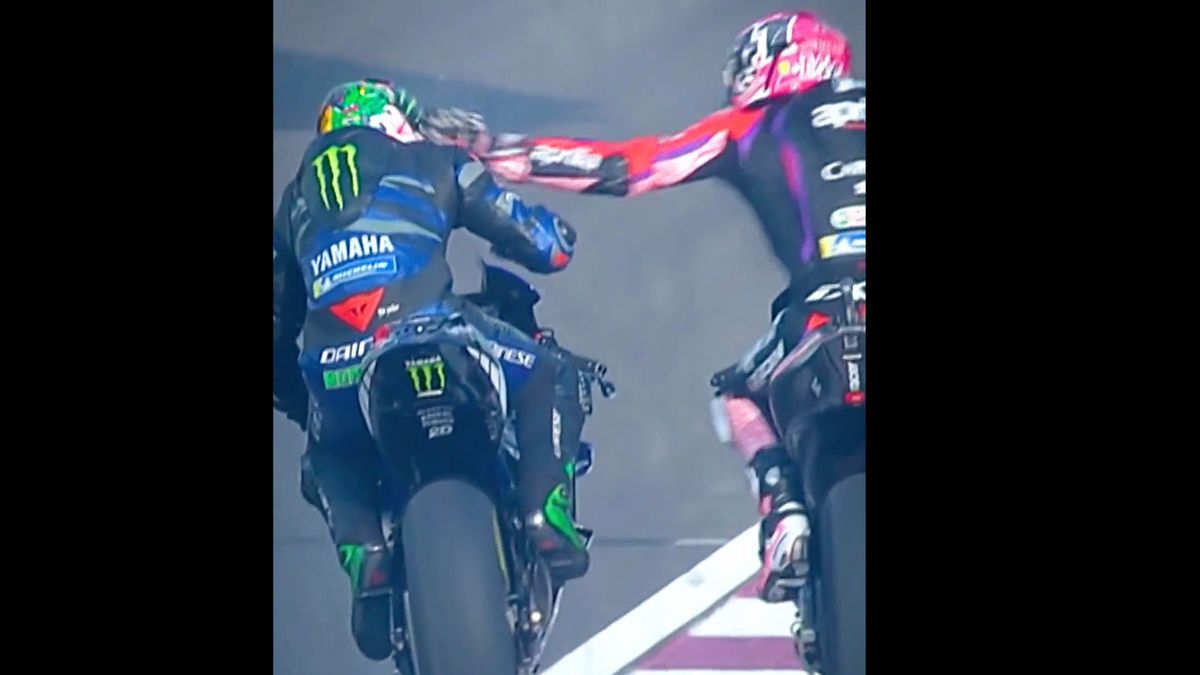 Zdjęcie okładkowe artykułu: Twitter / MotoGP / Na zdjęciu: moment, w którym Aleix Espargaro uderza Franco Morbidellego