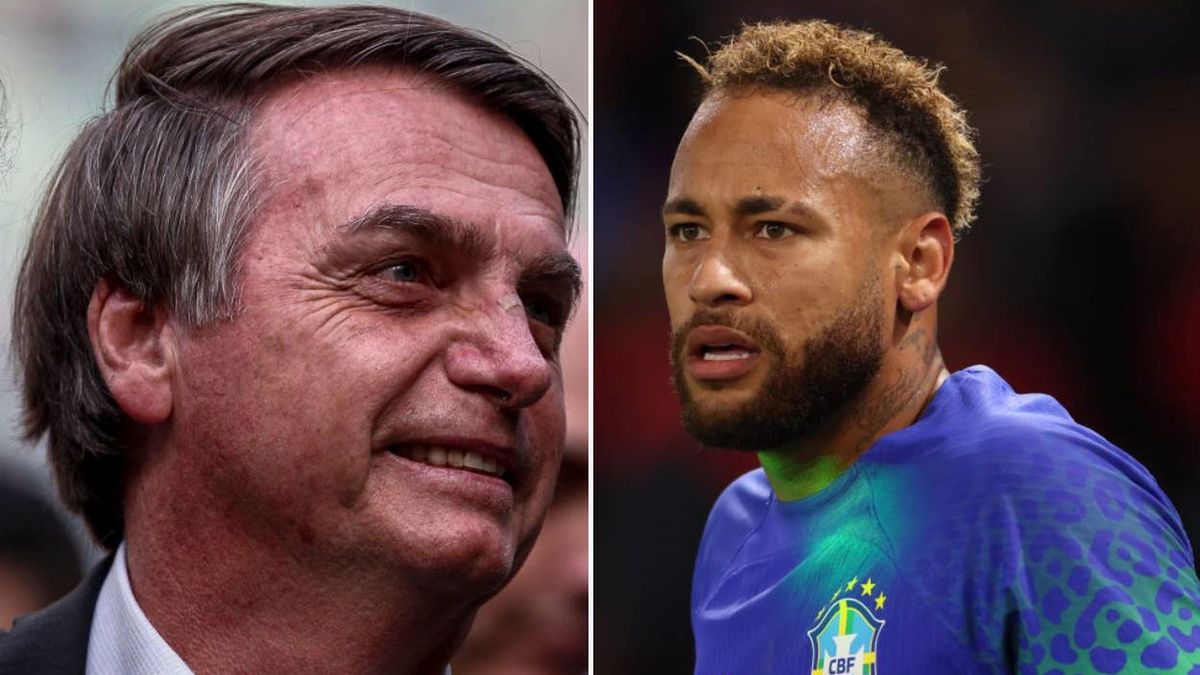 Getty Images / Miguel Schincariol oraz Jonathan Moscrop / Na zdjęciu: Jair Bolsonaro oraz Neymar
