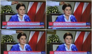 Zabawna wpadka podczas wywiadu z Beatą Szydło w TVP Info. Tajemnicza ręka poprawiła jej fryzurę