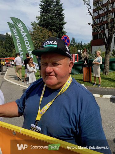 Piotr Majka na starcie etapu Tour de Pologne - w Zakopanem