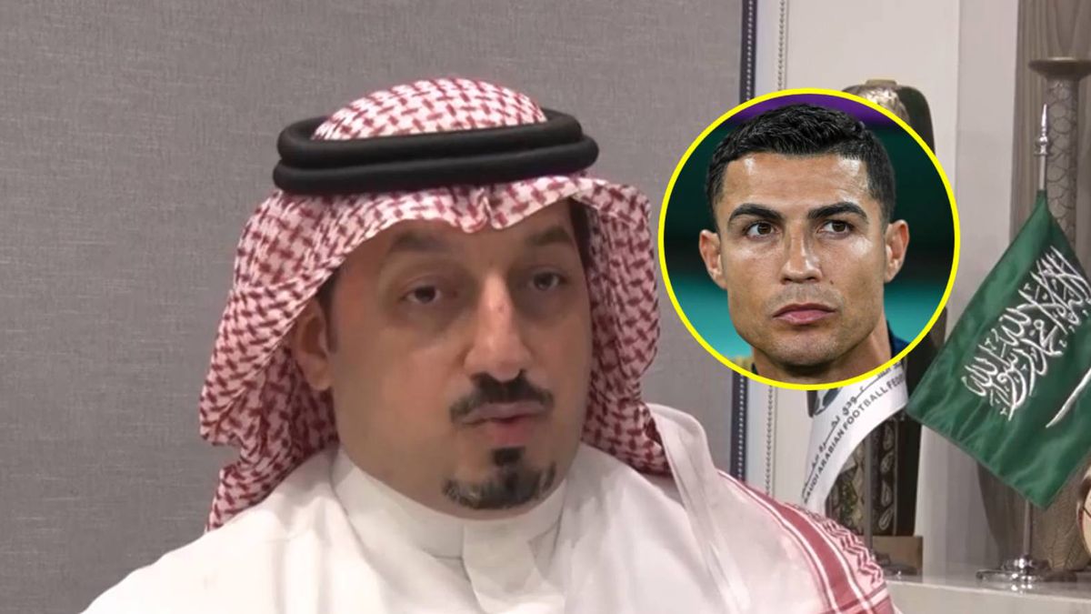 Prezes Yasser Al-Misehal w kółku Cristiano Ronaldo