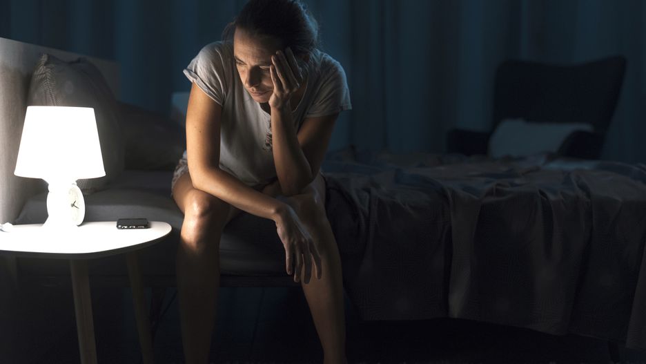 Exhausted woman suffering from insomnia, she is sitting on the bed and thinking
Woman, Bedroom, Insomnia, Night, Home, Bed, Indoors, Awake, Bedtime, Tired, Exhausted, Stressed, Lifestyle, Upset, Sitting, Depressed, Sleep disorder, Loneliness, Sleepless, Waiting, Desperate, Bedtime, Depression, Stress, Person, People, Adult, Nightwear, Alone, Worried, Sleep deprivation, Restless, Sleepiness, Drowsy, Fatigue, Sleepy, Slumber, Late, Depressed, Sad, Unhappy, Frustrated, Disappointed, Problems, Difficulty, Anxiety, Dark, Sleeplessness