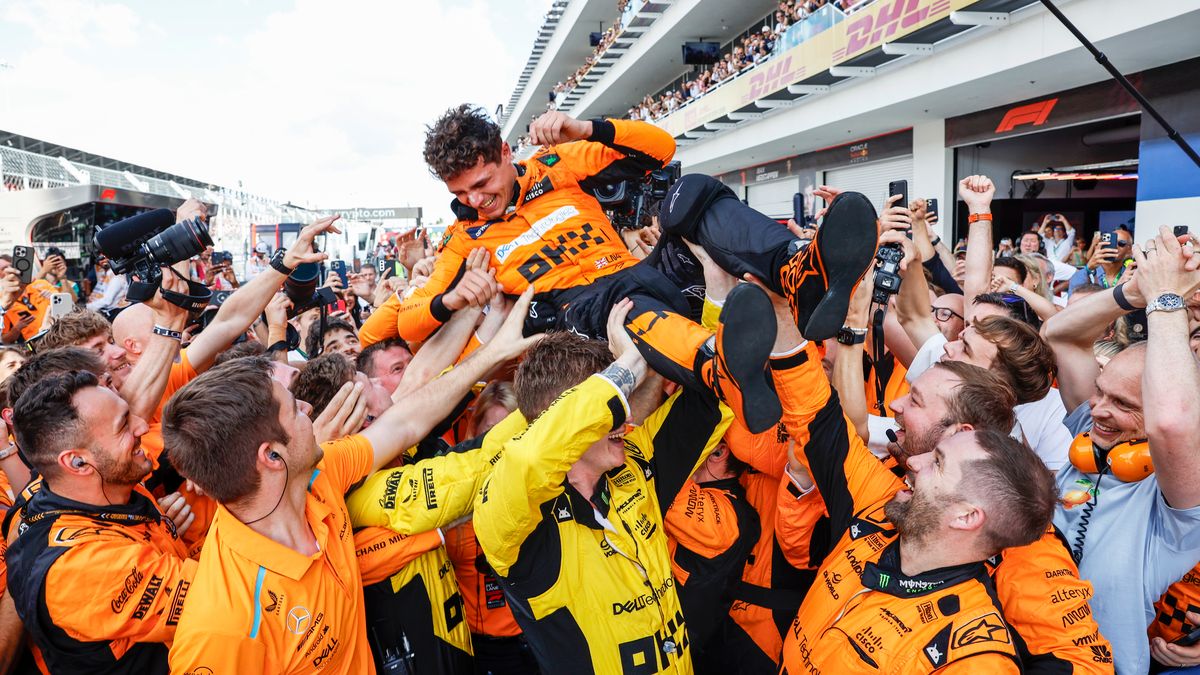 Zdjęcie okładkowe artykułu: Materiały prasowe / McLaren / Na zdjęciu: Lando Norris świętujący wygraną w GP Miami