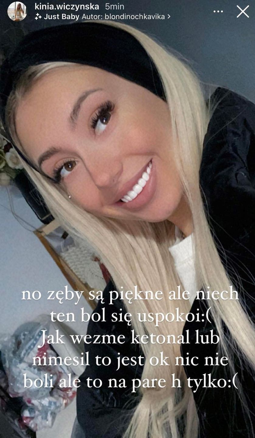 Kinia Wiczyńska narzeka na nowe zęby
