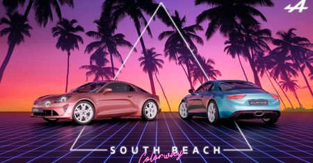 Alpine A110 South Beach Colorway wygląda jak z "Miami Vice". Powstała w konkretnym celu