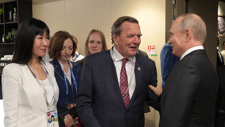 Władimir Putin i Gerhard Schroeder