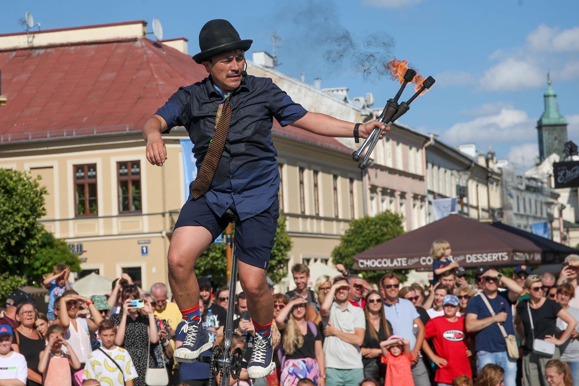 29.07.2023 LUBLIN CARNAVAL SZTUKMISTRZOW POKAZ POKAZY ULICZNE CYRK WYSTEP FOT. WOJCIECH SZUBARTOWSKI / POLSKA PRESS