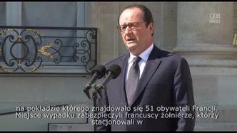 Prezydent Francji potwierdza, że we wraku samolotu Air Algerie nie znaleziono żywych osób.
