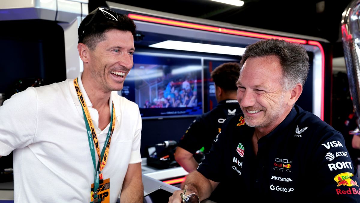 Materiały prasowe / Red Bull / Na zdjęciu: Robert Lewandowski (z lewej) i Christian Horner