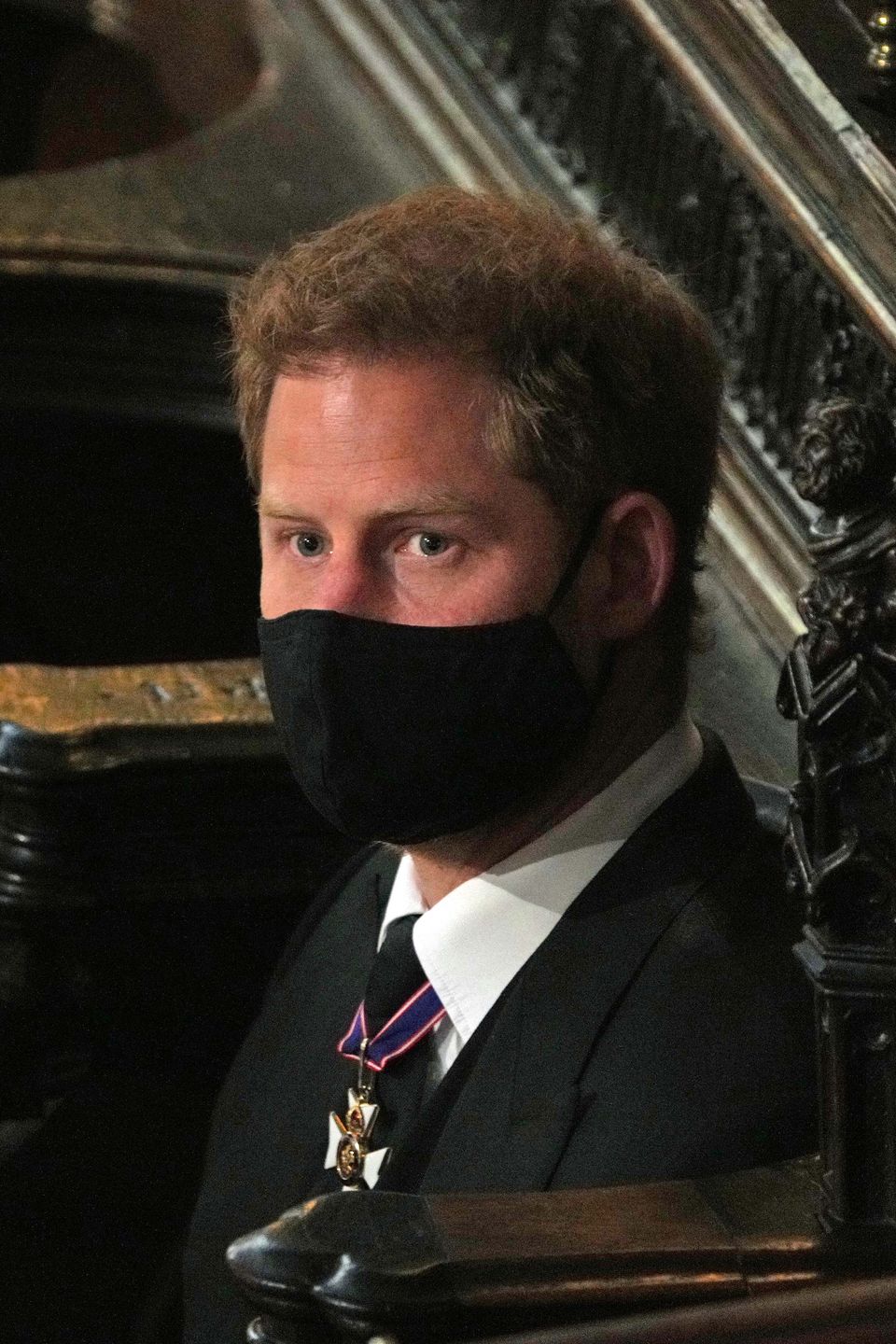 Książę Harry na pogrzebie księcia Filipa