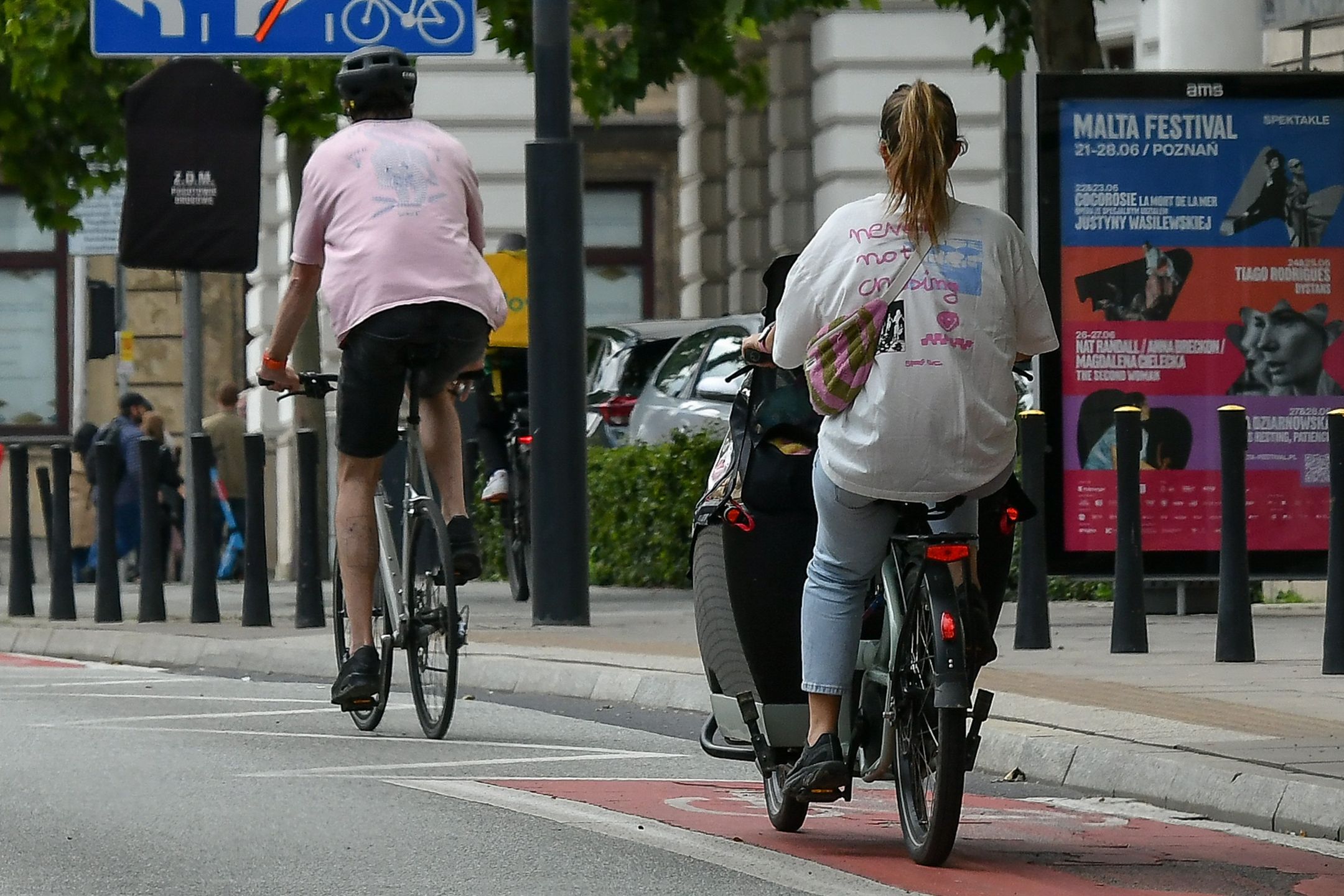 Zofia Zborowska i Andrzej Wrona na wycieczce rowerowej