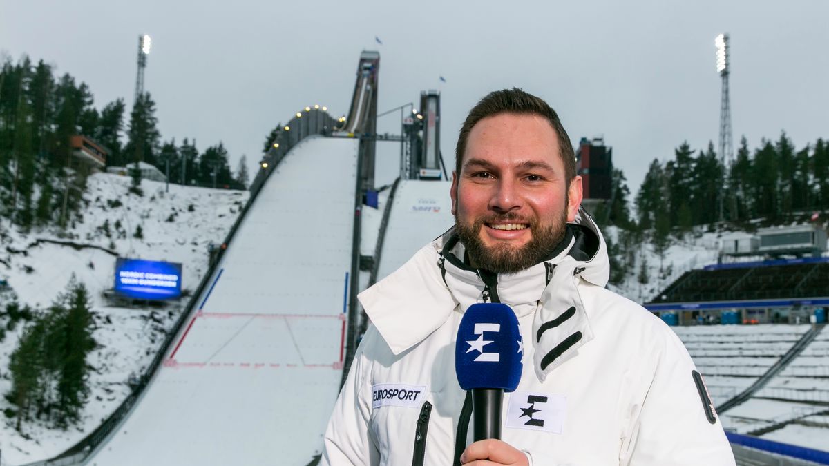 Materiały prasowe / Eurosport / Matthias Bielek, komentator skoków narciarskich w niemieckim oddziale Eurosportu