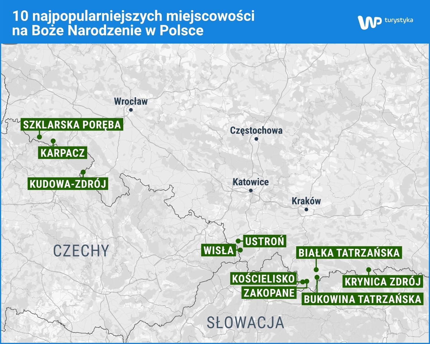 Top miejsca na święta w Polsce
