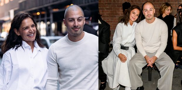 Promienna Katie Holmes bryluje na fashion weeku z MŁODSZYM o 10 LAT partnerem. Zakochani nie odstępowali siebie na krok (ZDJĘCIA)