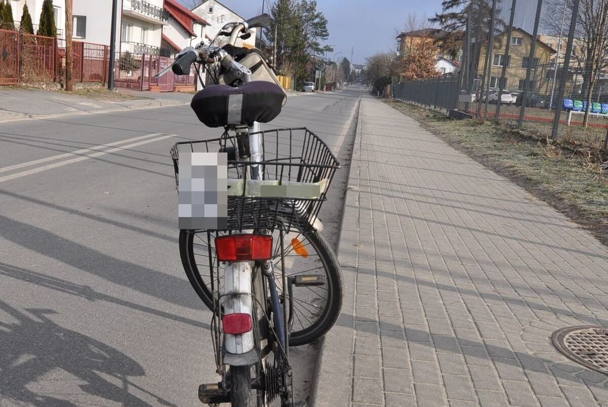 Rower, którym poruszał się potrącony rowerzysta