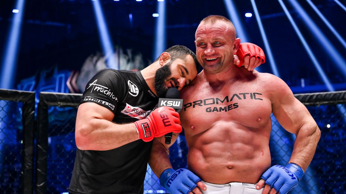 Materiały prasowe / KSW / Na zdjęciu: Mamed Chalidow i Mariusz Pudzianowski