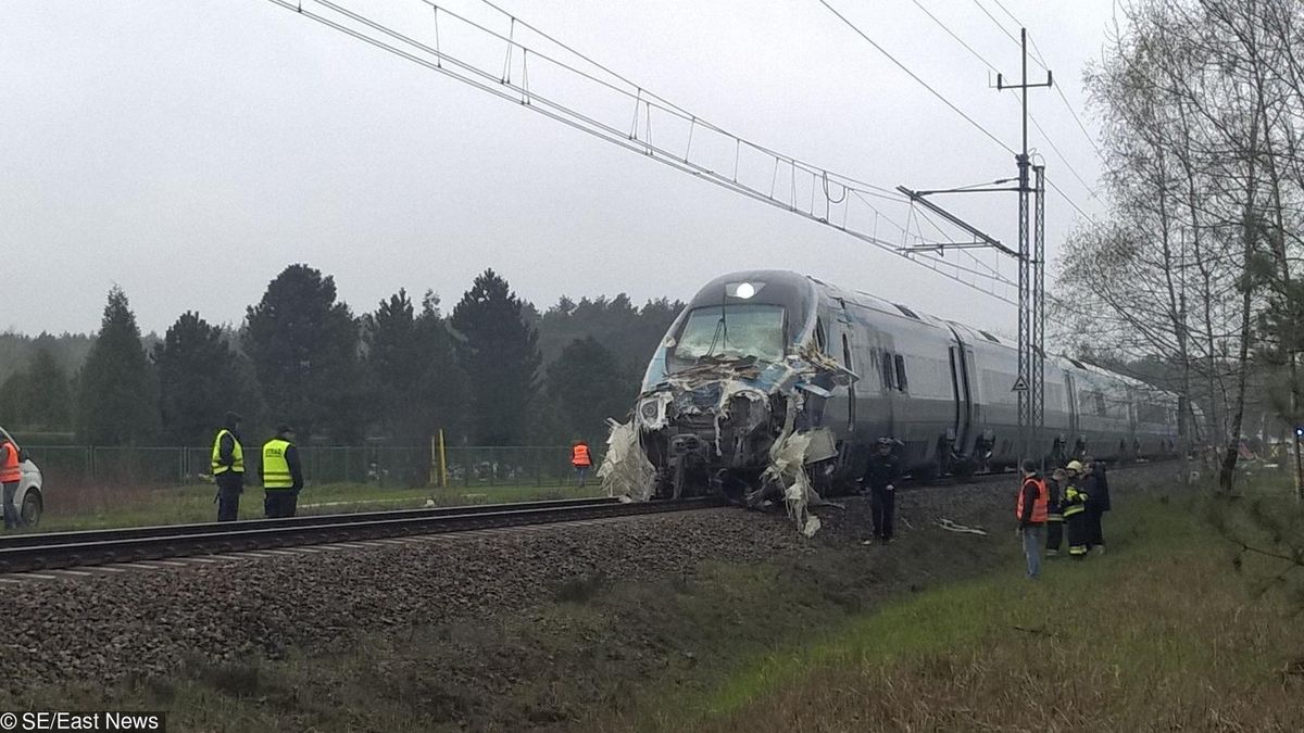 Uszkodzony w zderzeniu z ciężarówką skład Pendolino