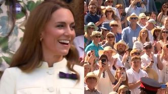 Księżna na Wimbledonie. Publiczność OSZALAŁA na widok Kate Middleton (WIDEO)