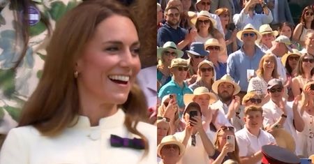Księżna na Wimbledonie. Publiczność OSZALAŁA na widok Kate Middleton (WIDEO)
