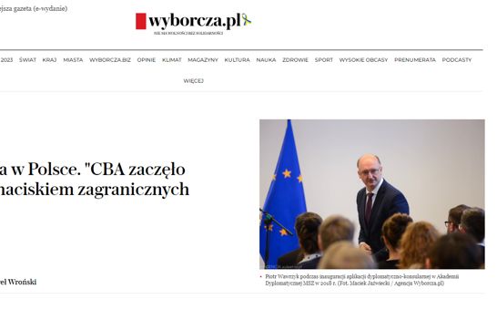 "Gazeta Wyborcza" dzięki opisywaniu afery wizowej najbardziej opiniotwórcza we wrześniu. Rekord Wirtualnemedia.pl - ponad 1000 cytowań