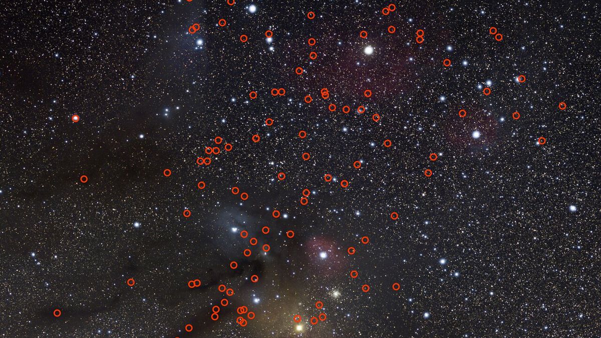 Odkryto do 170 nowych samotnych planet. Czerwone kółka na zdjęciu to właśnie one 1