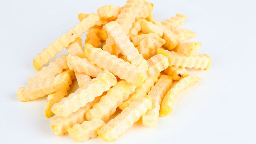 Mrożone frytki karbowane bez dodatku soli