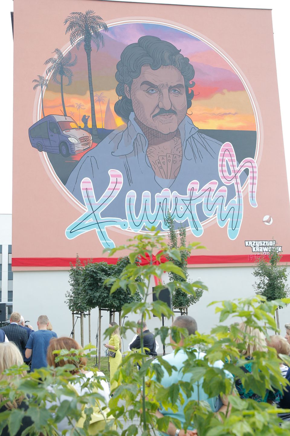 Odsłonięcie muralu Krzysztofa Krawczyka