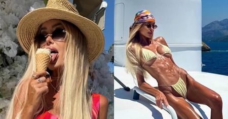 Julia Dybowska eksponuje EKSTREMALNIE SZCZUPŁĄ sylwetkę na jachcie