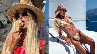Julia Dybowska eksponuje EKSTREMALNIE SZCZUPŁĄ sylwetkę na jachcie