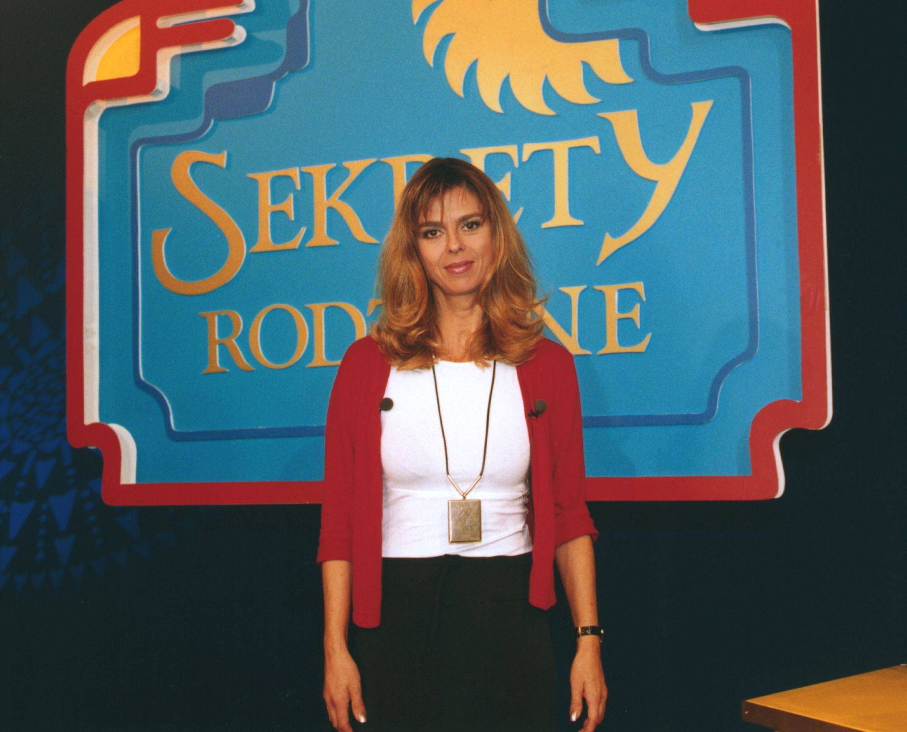 Elżbieta Zającówna na planie teleturnieju "Sekrety rodzinne"