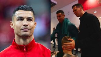 Cristiano Ronaldo wymienia serdeczności z Wojtkiem Szczęsnym i podekscytowanym Liamem