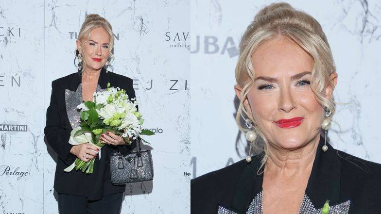 Dorota Soszyńska błyszczy na ściance pokazu Macieja Zienia